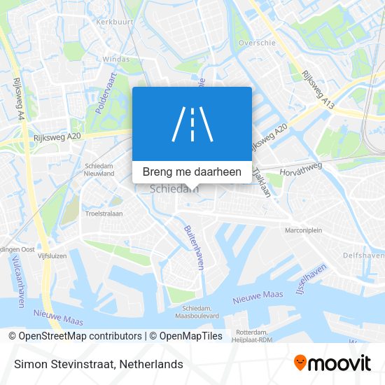 Simon Stevinstraat kaart