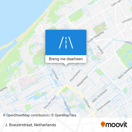 J. Boezerstraat kaart