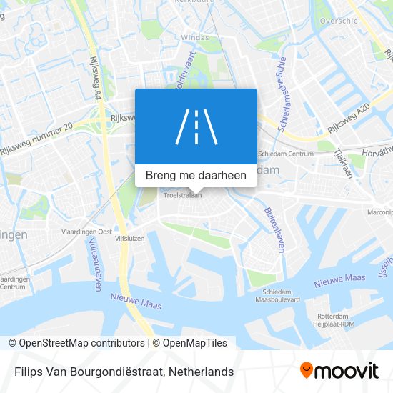 Filips Van Bourgondiëstraat kaart