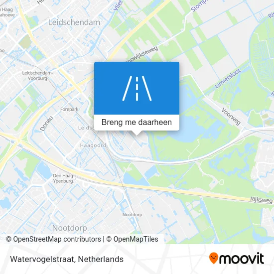 Watervogelstraat kaart