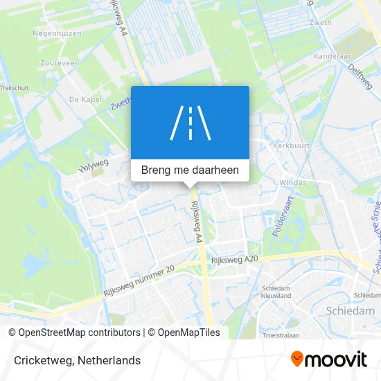 Cricketweg kaart