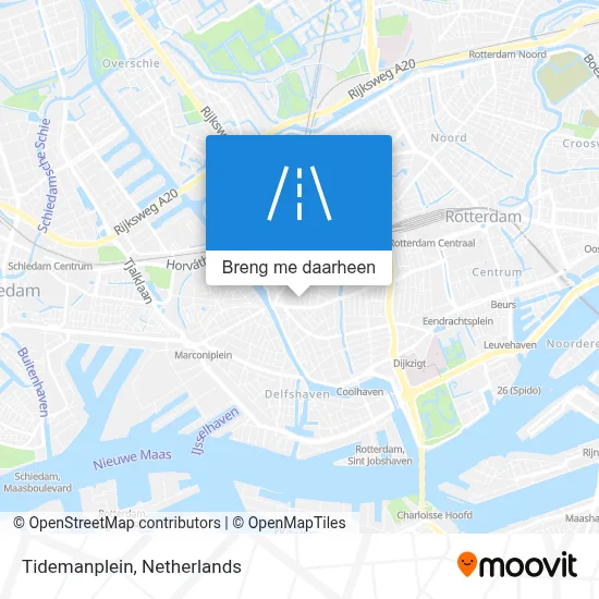Tidemanplein kaart