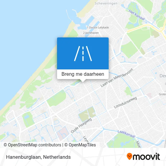 Hanenburglaan kaart