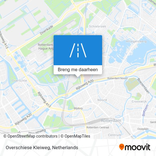 Overschiese Kleiweg kaart