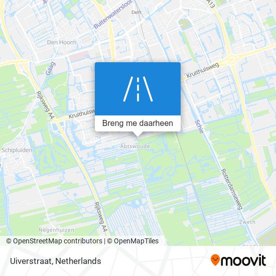 Uiverstraat kaart