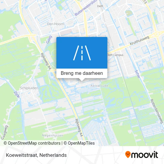 Koeweitstraat kaart