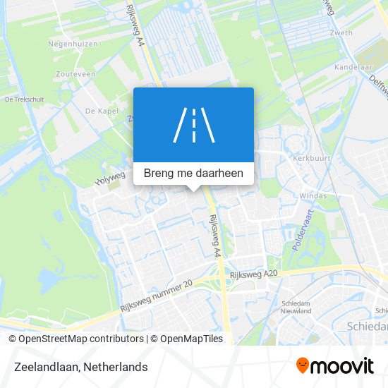 Zeelandlaan kaart