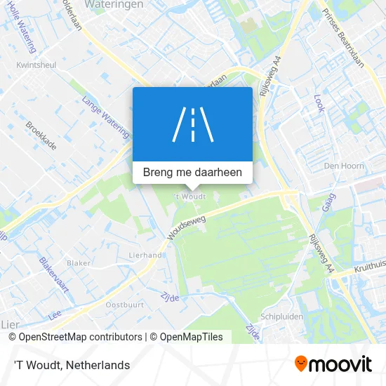 'T Woudt kaart