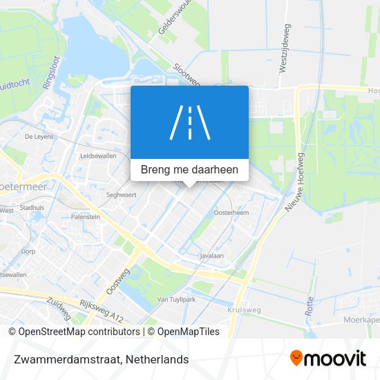 Zwammerdamstraat kaart