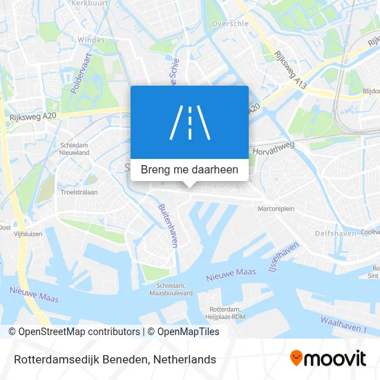 Rotterdamsedijk Beneden kaart