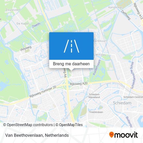 Van Beethovenlaan kaart