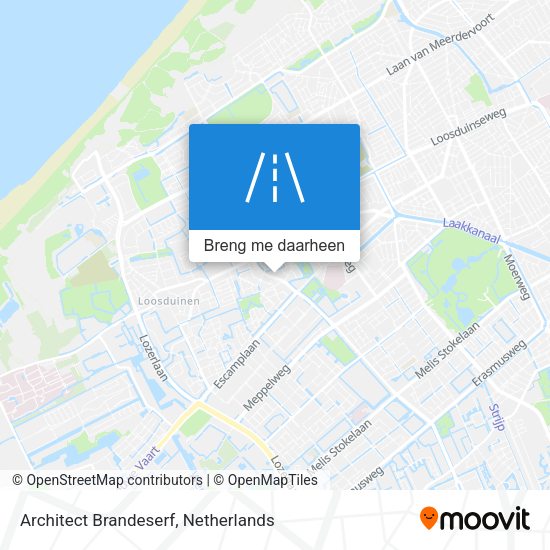 Architect Brandeserf kaart