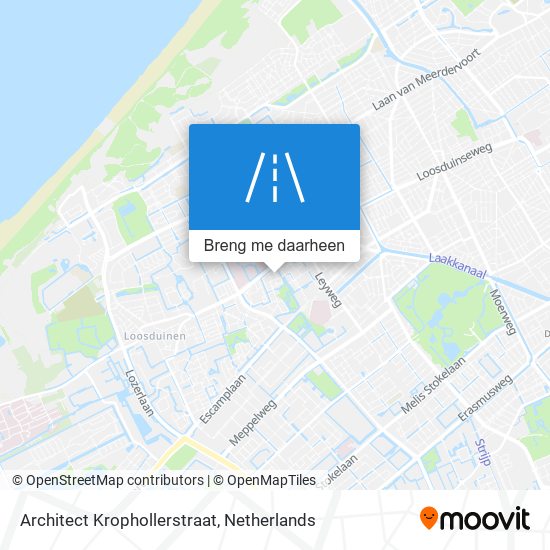 Architect Krophollerstraat kaart