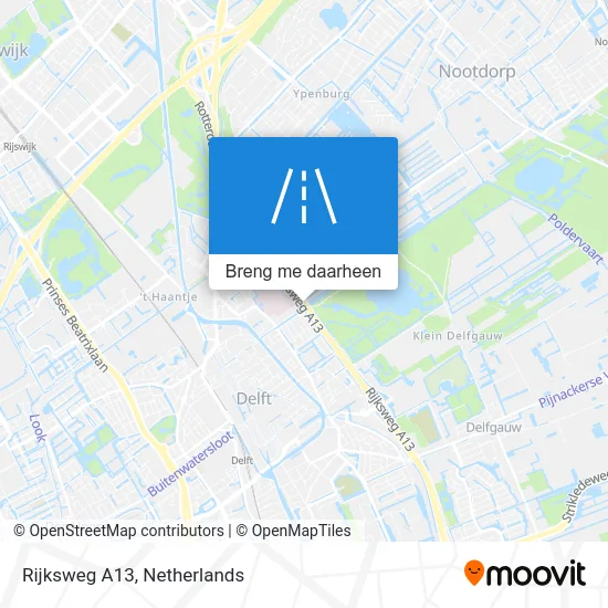 Rijksweg A13 kaart