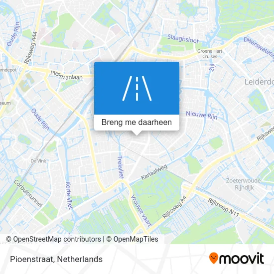 Pioenstraat kaart
