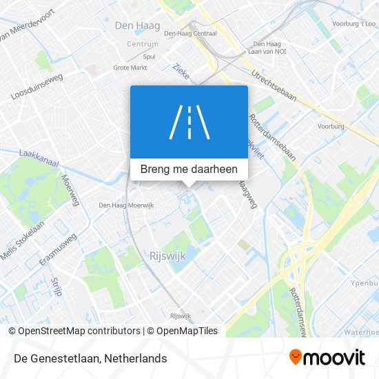 De Genestetlaan kaart