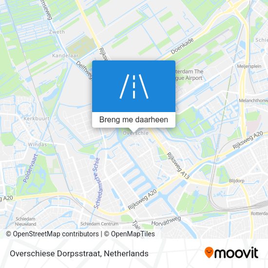 Overschiese Dorpsstraat kaart