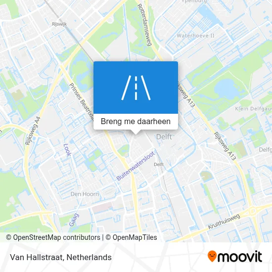 Van Hallstraat kaart