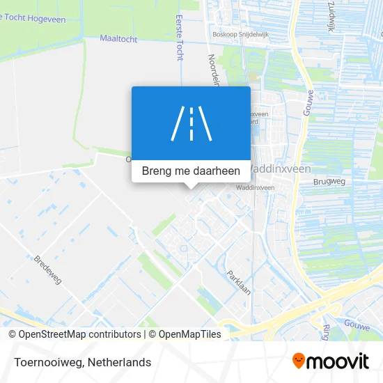 Toernooiweg kaart