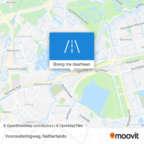 Voorwateringweg kaart