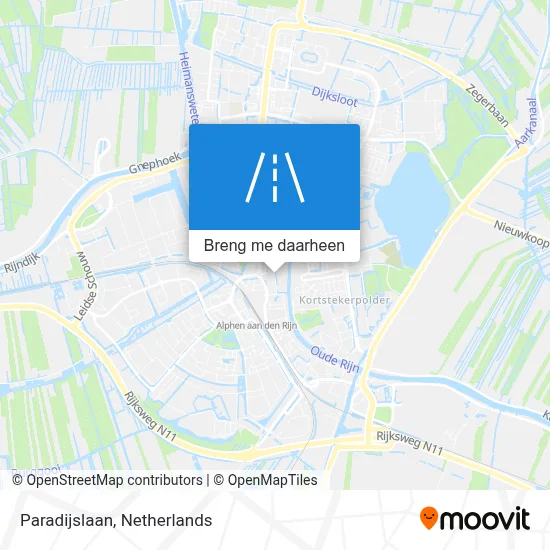 Paradijslaan kaart