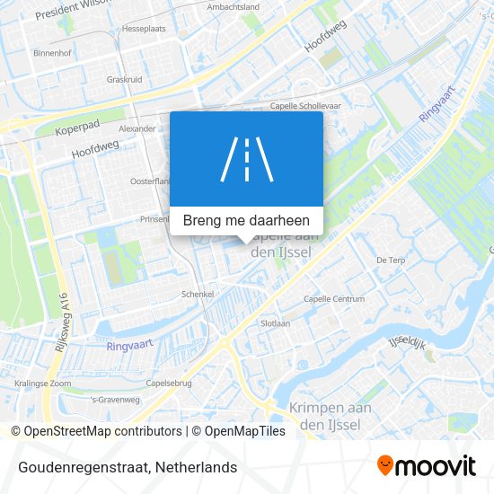 Goudenregenstraat kaart