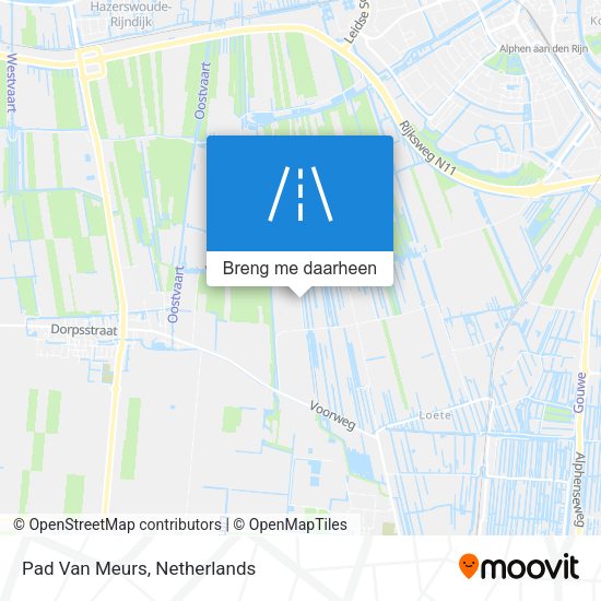Pad Van Meurs kaart