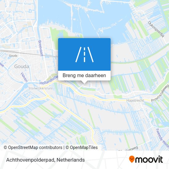 Achthovenpolderpad kaart