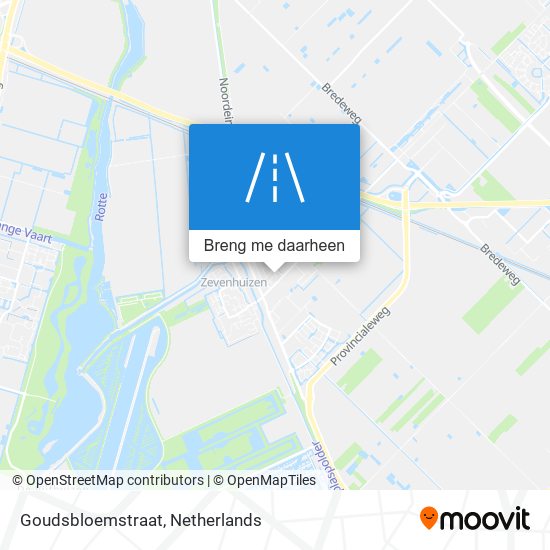 Goudsbloemstraat kaart