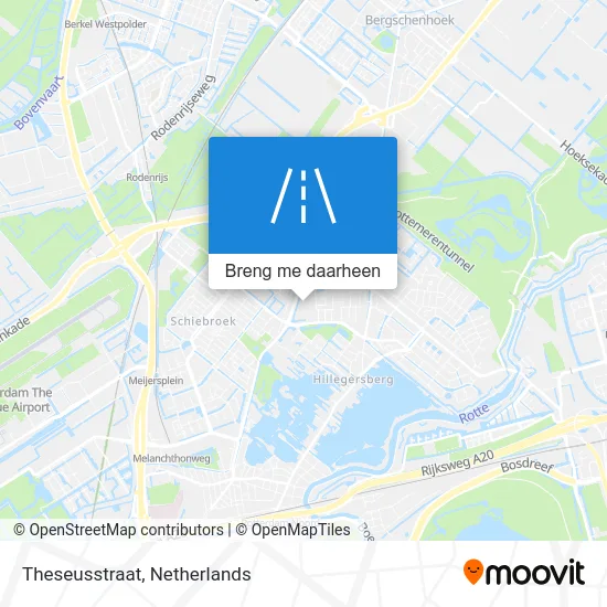 Theseusstraat kaart