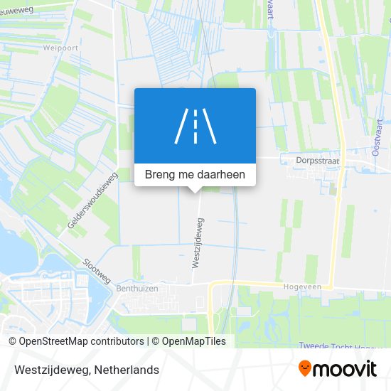 Westzijdeweg kaart