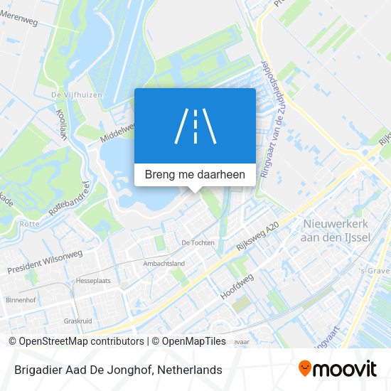 Brigadier Aad De Jonghof kaart