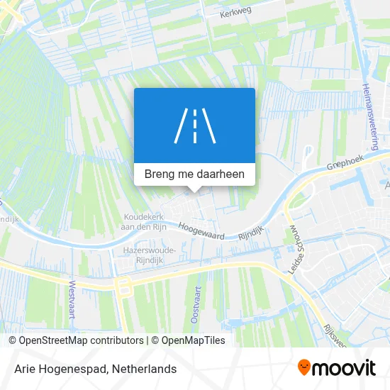 Arie Hogenespad kaart