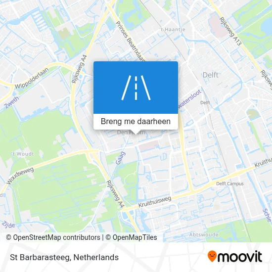 St Barbarasteeg kaart