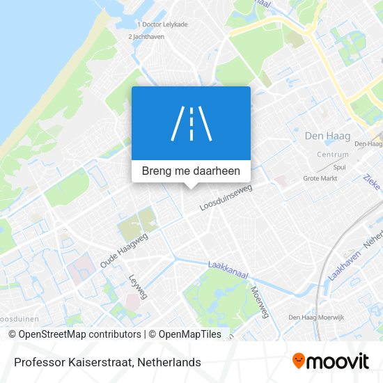 Professor Kaiserstraat kaart