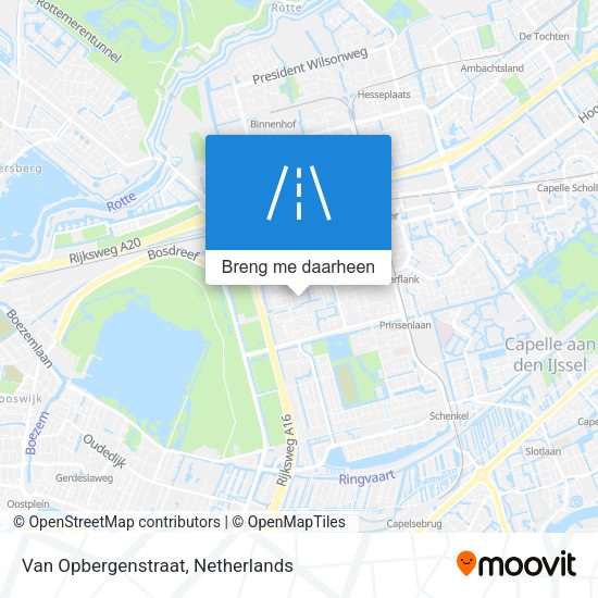 Van Opbergenstraat kaart