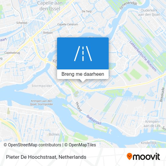 Pieter De Hoochstraat kaart