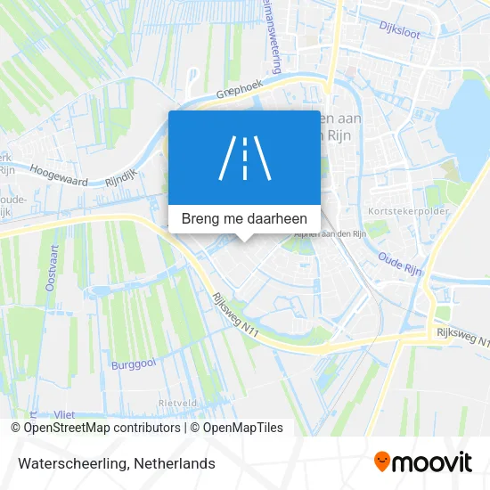 Waterscheerling kaart