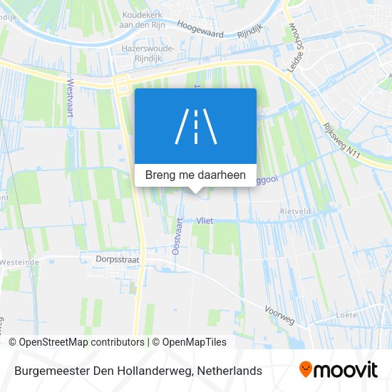 Burgemeester Den Hollanderweg kaart