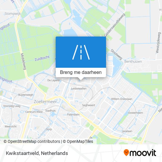 Kwikstaartveld kaart