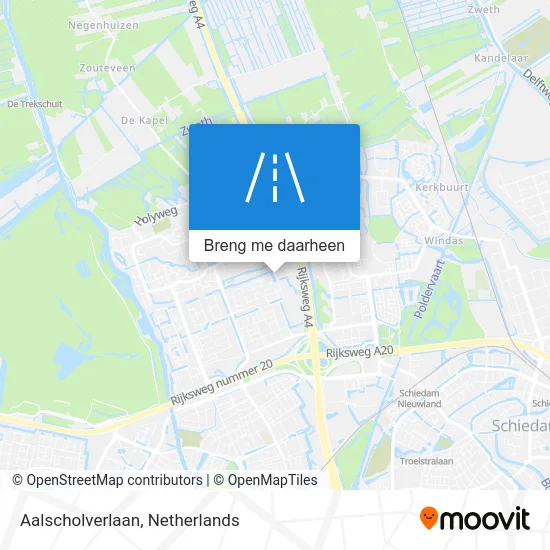 Aalscholverlaan kaart