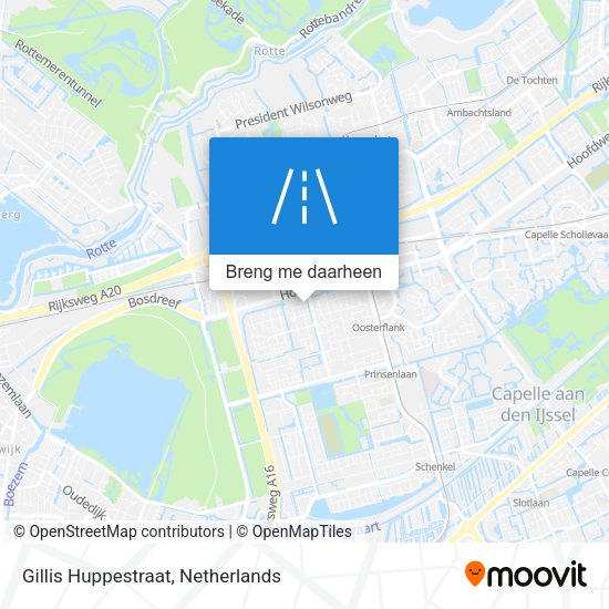 Gillis Huppestraat kaart