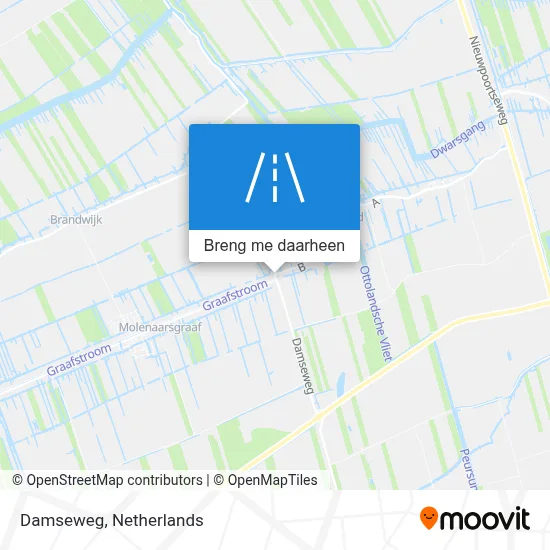 Damseweg kaart