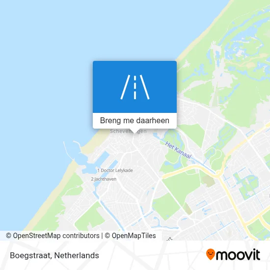 Boegstraat kaart