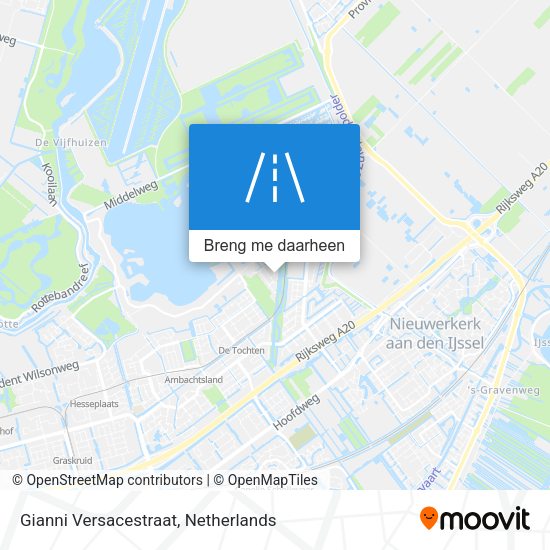 Gianni Versacestraat kaart