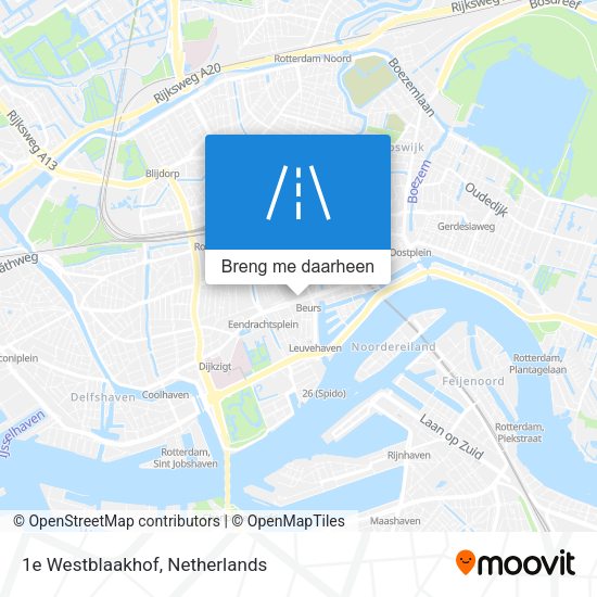 1e Westblaakhof kaart