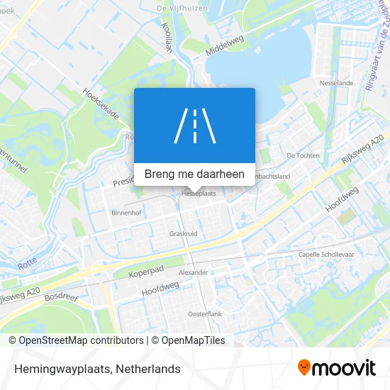 Hemingwayplaats kaart