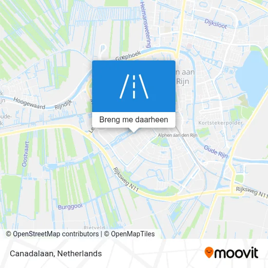 Canadalaan kaart
