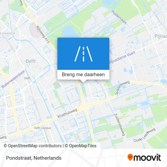 Pondstraat kaart