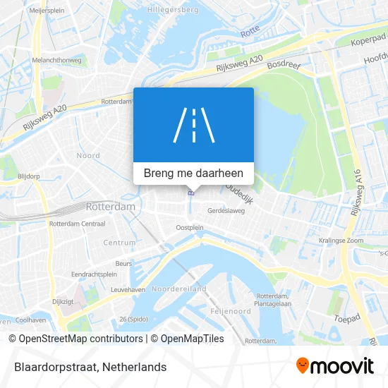 Blaardorpstraat kaart